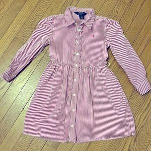 Gently worn Polo Ralph Lauren oxford dress, size 6.